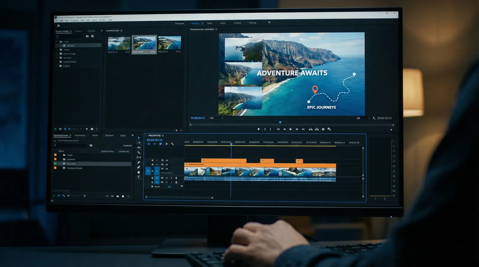 高校体育平台 旅行Vlog航拍模板